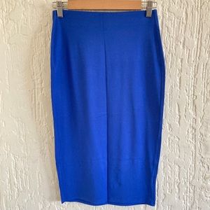 Old Navy All Your Cobal Blue Knit Midi Pencil Skirt Size XS